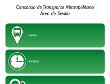 Tablet Screenshot of consorciotransportes-sevilla.com